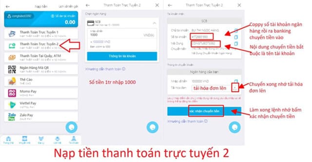 Nạp tiền vào Hi88 bằng cách chuyển khoản ngân hàng